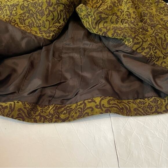 Dizzy Lizzie Olive & Brown Tapestry Boho CottageCore Jacket NWOT Size S - Picture 8 of 11